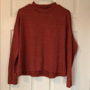 Burnt orange mock neck jumper